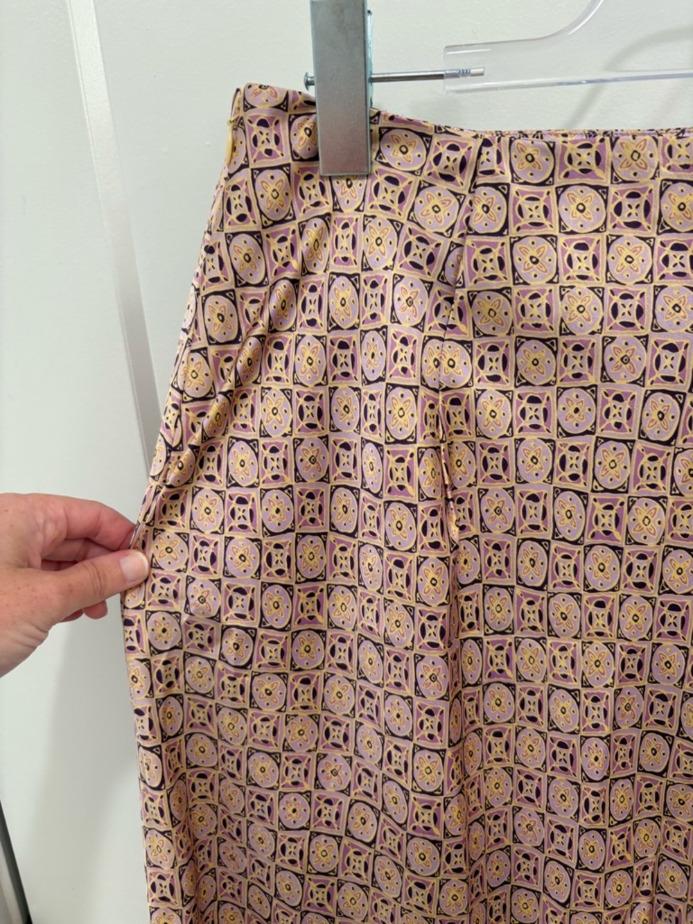 Vintage Y2K Silk Ann Taylor Purple Maxi Skirt - Picture 7 of 11